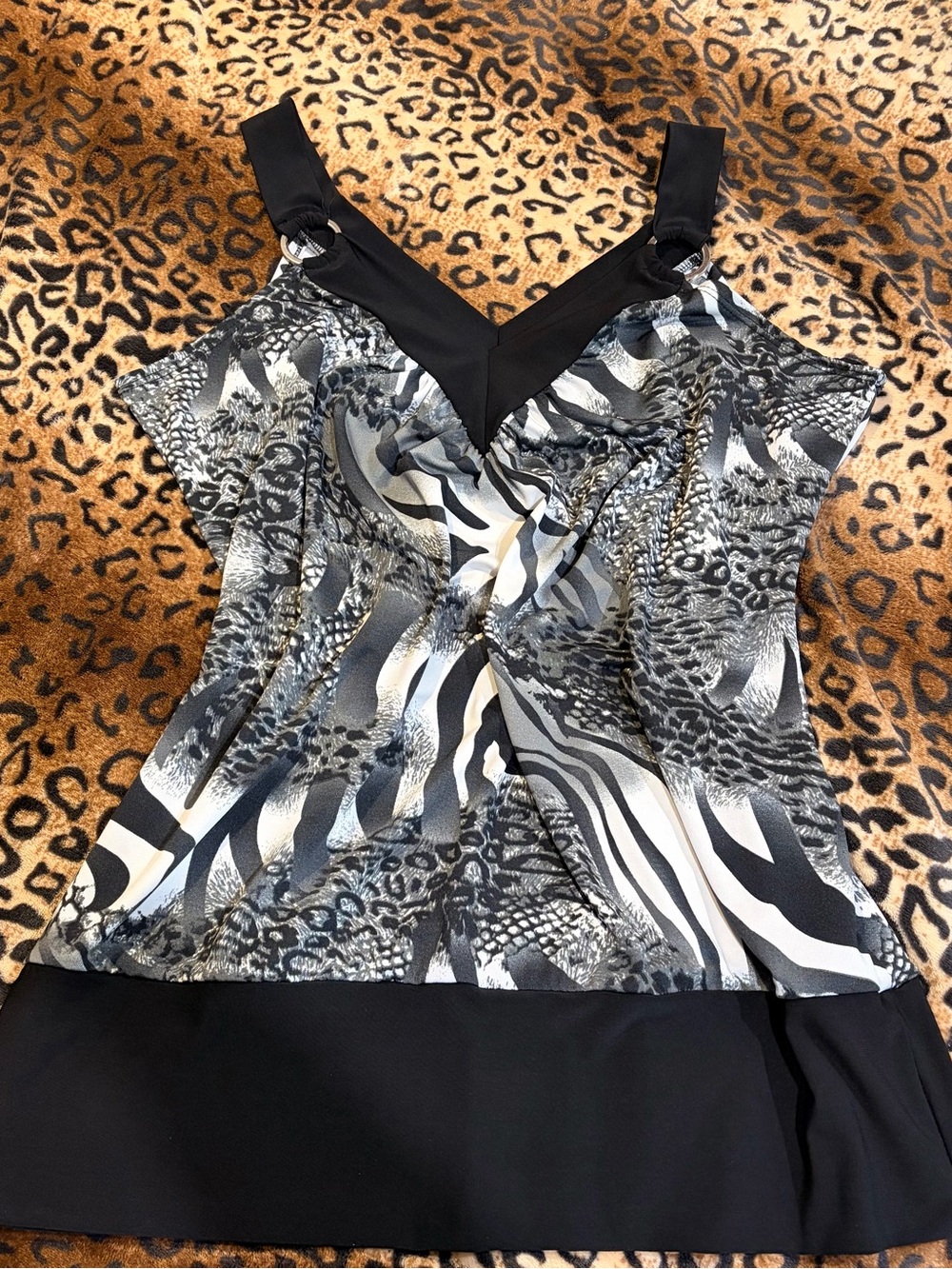 Y2K Animal Print Top